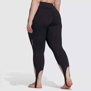 Adidas Collective Power Yoga Studio Black Leggings Stirrups Womens Plus Size 2X
